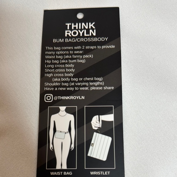 Think Royln Black Crossbody Bag with Striped Strap - Picture 3 of 5